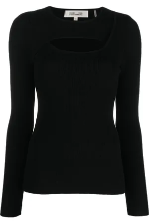 Diane von Furstenberg Top manga larga con aberturas
