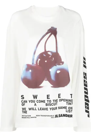 Jil Sander Playera manga larga con estampado gráfico