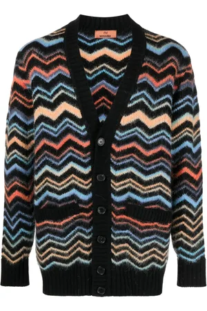 Missoni Cárdigan tejido de canalé con motivo en zigzag