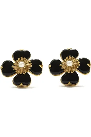 Goossens Aretes de clip con motivo floral
