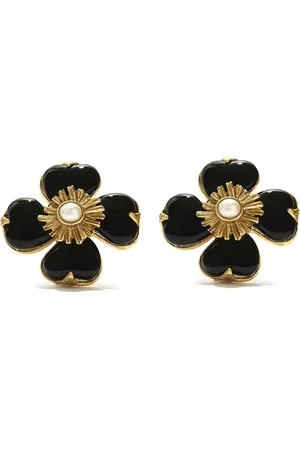 Goossens Aretes de clip con motivo floral