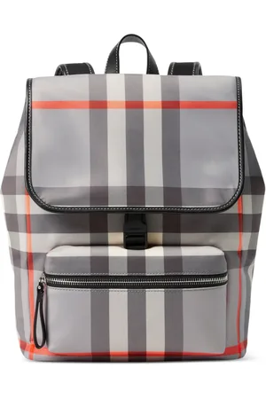 Burberry Mochila con motivo de cuadros y logo en la correa
