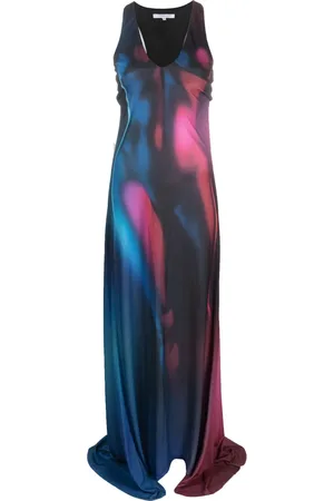 Patrizia Pepe Vestido largo con cuerpo estampado y cuello redondo