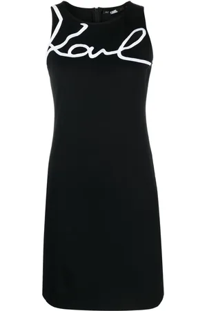 Karl Lagerfeld Vestido sin mangas con logo estampado