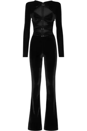 Philipp Plein Jumpsuit de terciopelo con aberturas
