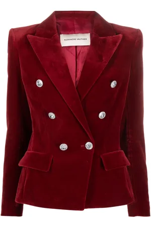 ALEXANDRE VAUTHIER Blazer de terciopelo con doble botonadura
