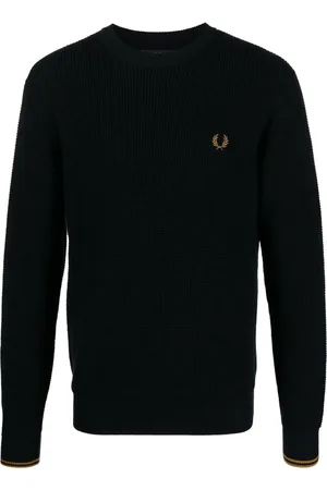 Fred Perry Suéter de tejido gofrado con logo bordado