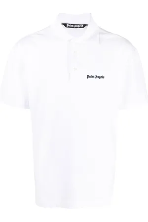 Palm Angels Playera tipo polo con logo bordado