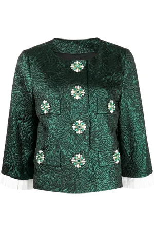 ANDREW GN Chamarra corta con detalles de cristal