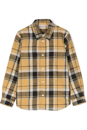 BONPOINT Camisa con botones y cuadros estampados