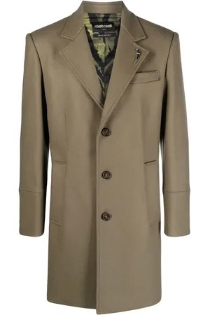 Roberto Cavalli Abrigo Tiger Tooth con botones