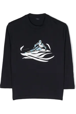 Il gufo Playera con estampado de esquí