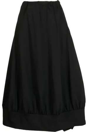 YOHJI YAMAMOTO Falda midi con cintura alta y diseño asimétrico