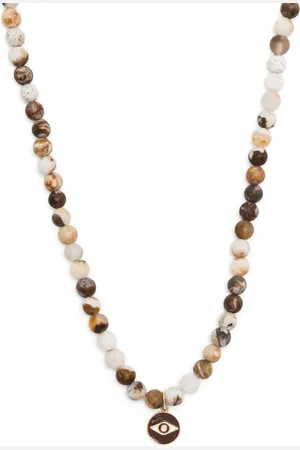 Sydney Evan Collar evil eye en oro amarillo de 14kt con lentejuelas