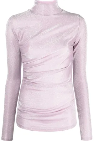 Msgm Playera fruncida con glitter