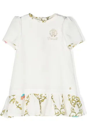 Roberto Cavalli Vestido de seda con filigrana estampada