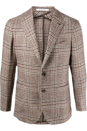 TAGLIATORE Blazer tejido con estampado de cuadros