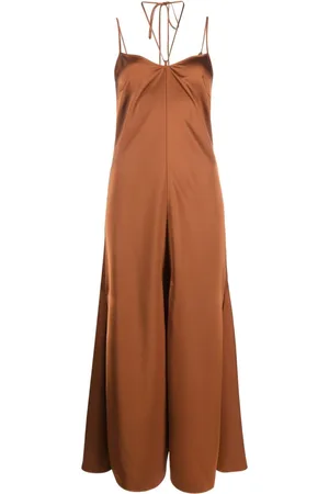 There Was One Vestido midi con diseño satinado y cuello halter