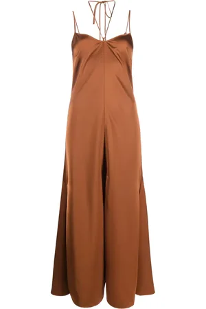 There Was One Vestido midi con diseño satinado y cuello halter