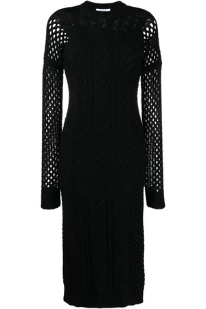 Max Mara Vestido midi con paneles de malla