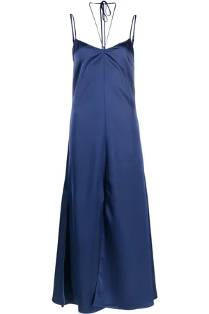There Was One Vestido midi con diseño satinado y cuello halter