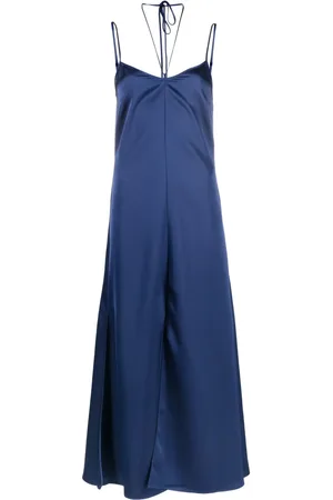 There Was One Vestido midi con diseño satinado y cuello halter