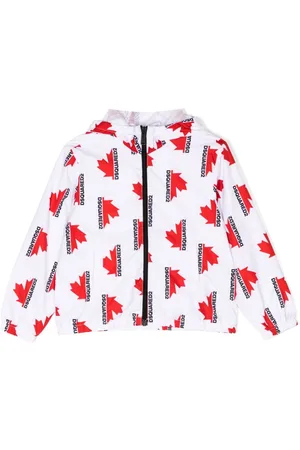 Dsquared2 Chamarra con capucha y logo estampado