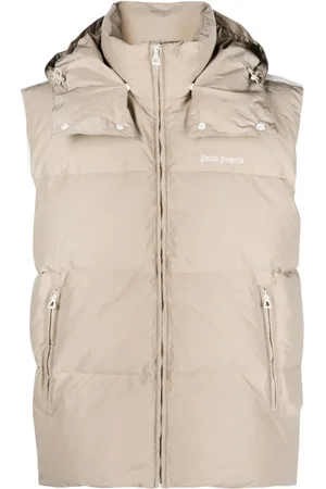 Palm Angels Chaleco capitonado con logo estampado