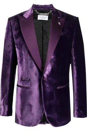 Philipp Plein Blazer de terciopelo con botones