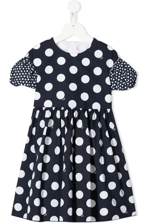 Il gufo Vestido midi con motivo de lunares