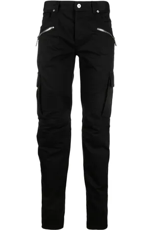 Balmain Pantalones skinny con detalle de cierres