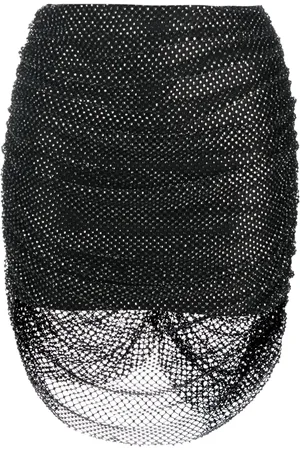 GIUSEPPE DI MORABITO Falda de malla corta con detalles de strass