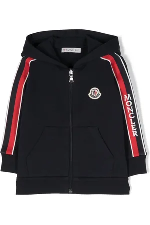 Moncler Hoodie con parche del logo y cierre