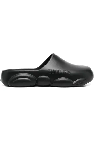 Moschino Zuecos con logo en relieve
