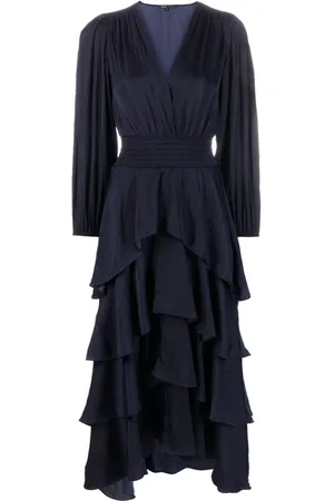 Maje Vestido largo con volantes