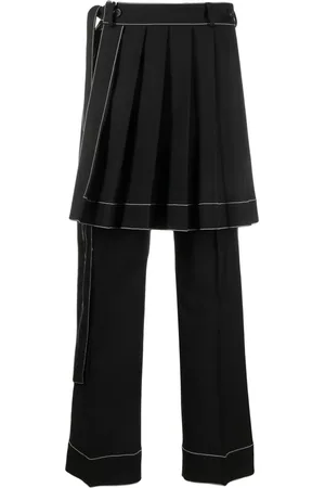 Marine Serre Pantalones anchos con pinzas