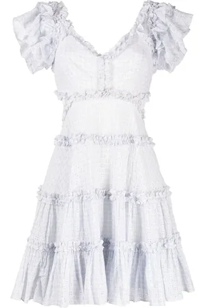 Needle & Thread Vestido corto con bordado inglés
