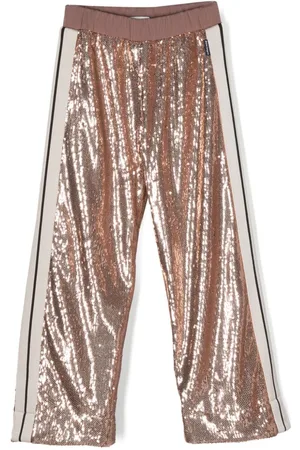 Palm Angels Pantalones bordados con lentejuelas