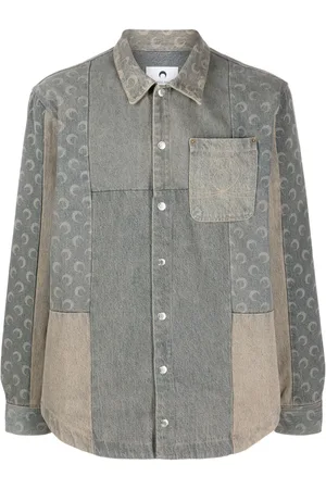 Marine Serre Camisa Regenerated con estampado Crescent Moon