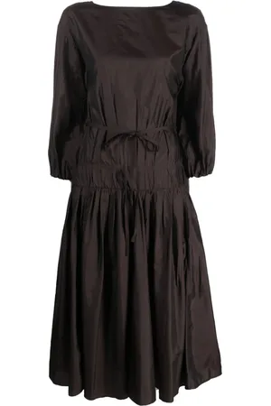 Jil Sander Vestido midi con cuello barco