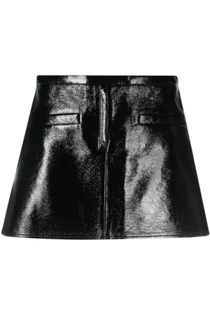 Courrèges Falda corta con forma trapezoidal