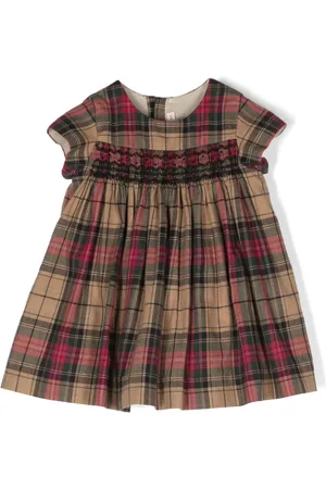 BONPOINT Vestido con motivo de cuadros tartán
