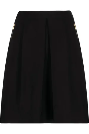 DKNY Falda corta con cintura alta y pliegues