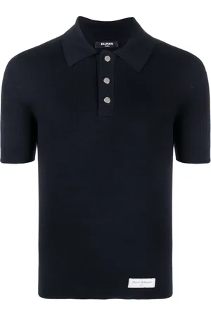 Balmain Playera tipo polo con parche del logo