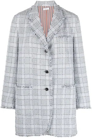 Thom Browne Blazer con botones y motivo de cuadros
