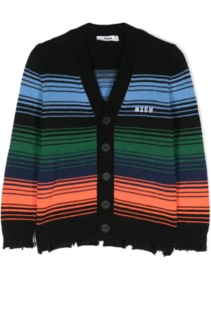 Msgm Cárdigan con logo bordado y cuello en V