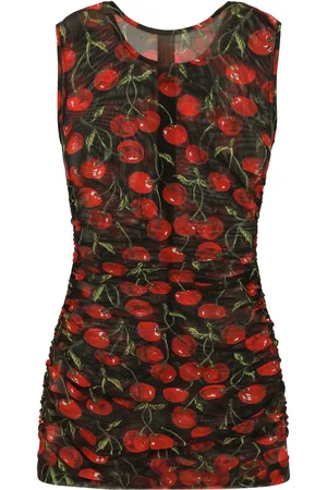 Dolce & Gabbana Camiseta semitransparente con cereza estampada
