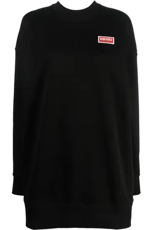 Kenzo Vestido estilo sudadera con logo estampado