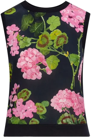 Oscar de la Renta Camiseta con estampado de geranio