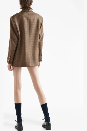 Prada Blazer con botones y motivo pied de poule
